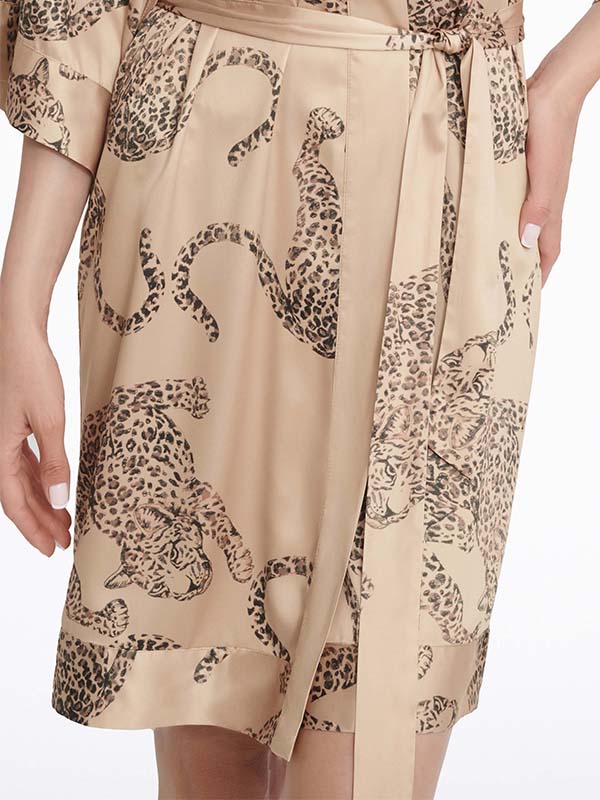 Esotiq atlasinis chalatas "Lovable Beige - Brown"