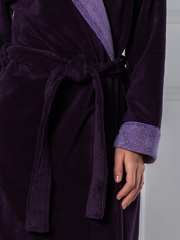 Belmanetti dvisluoksnis chalatas su bambuko pluoštu "Luzern 2 Purple Velour"