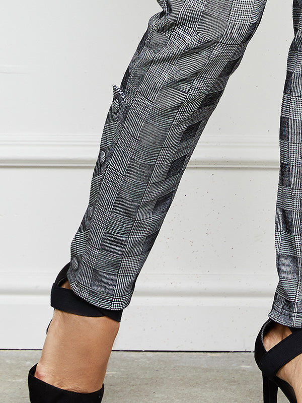 Lega kelnės "Adele Grey - White Square"