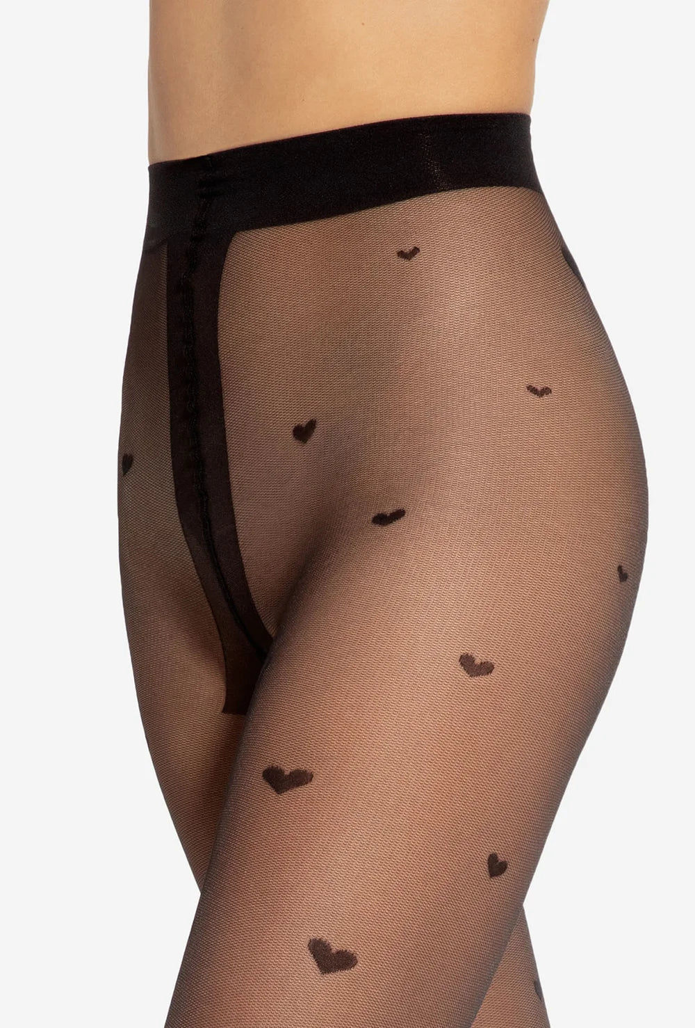 širdelės - juodos klasikinės pėdkelnės