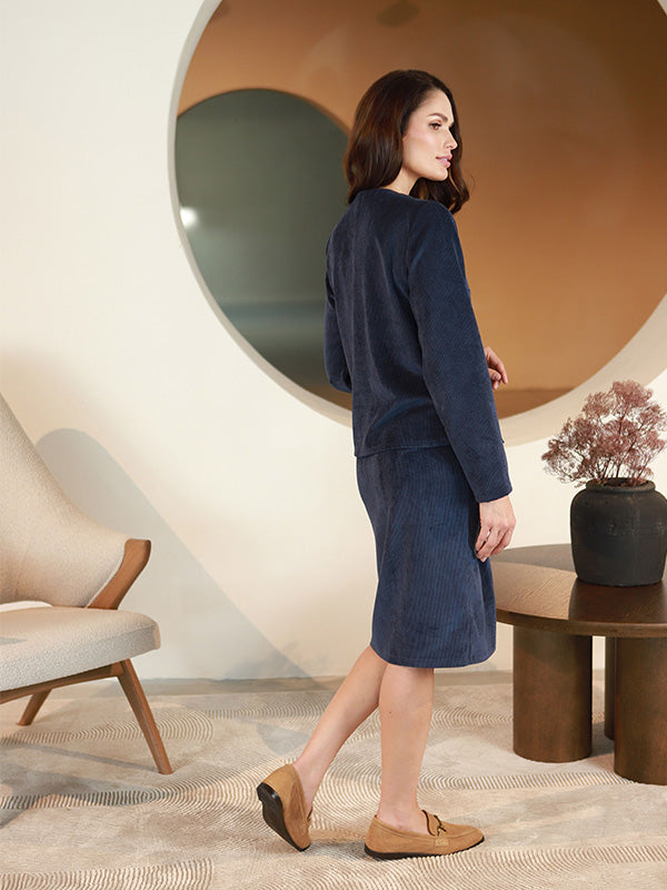 Lega бархатная юбка "Reina Navy Velvet"