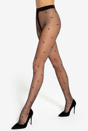 Gatta Sustainable Fiber Patterned Tights Ekko 02 20 Den Black